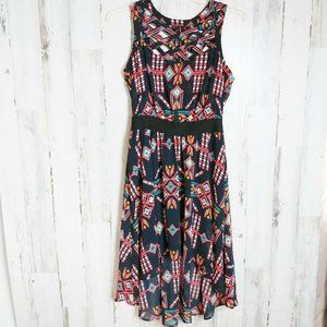 Chord Size 11 Dress Sleeveless Crisscross Cutouts Casual Career Church